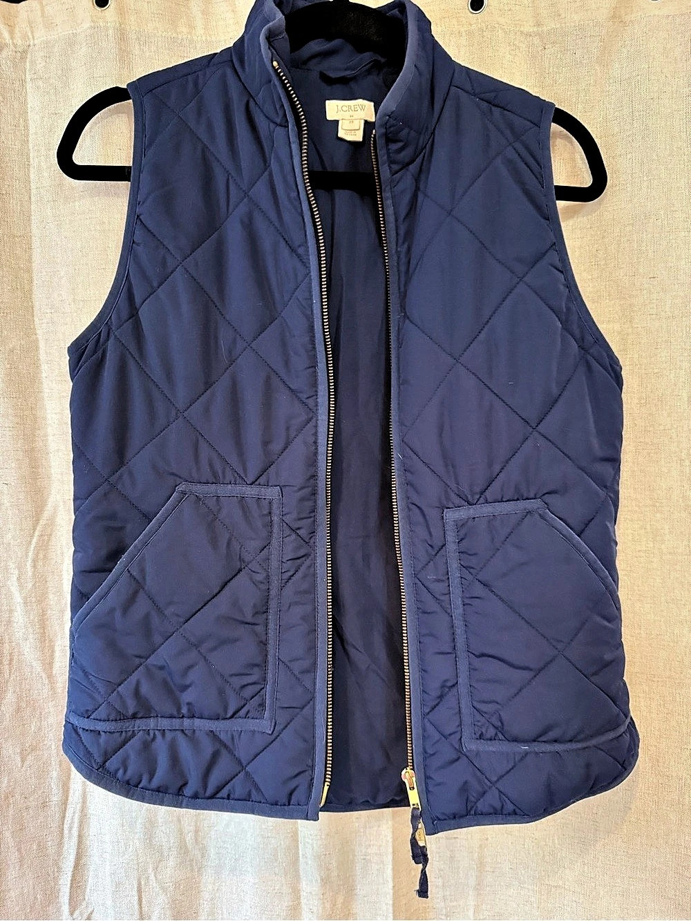 J.Crew Quilted Puffer Vest Blue XS